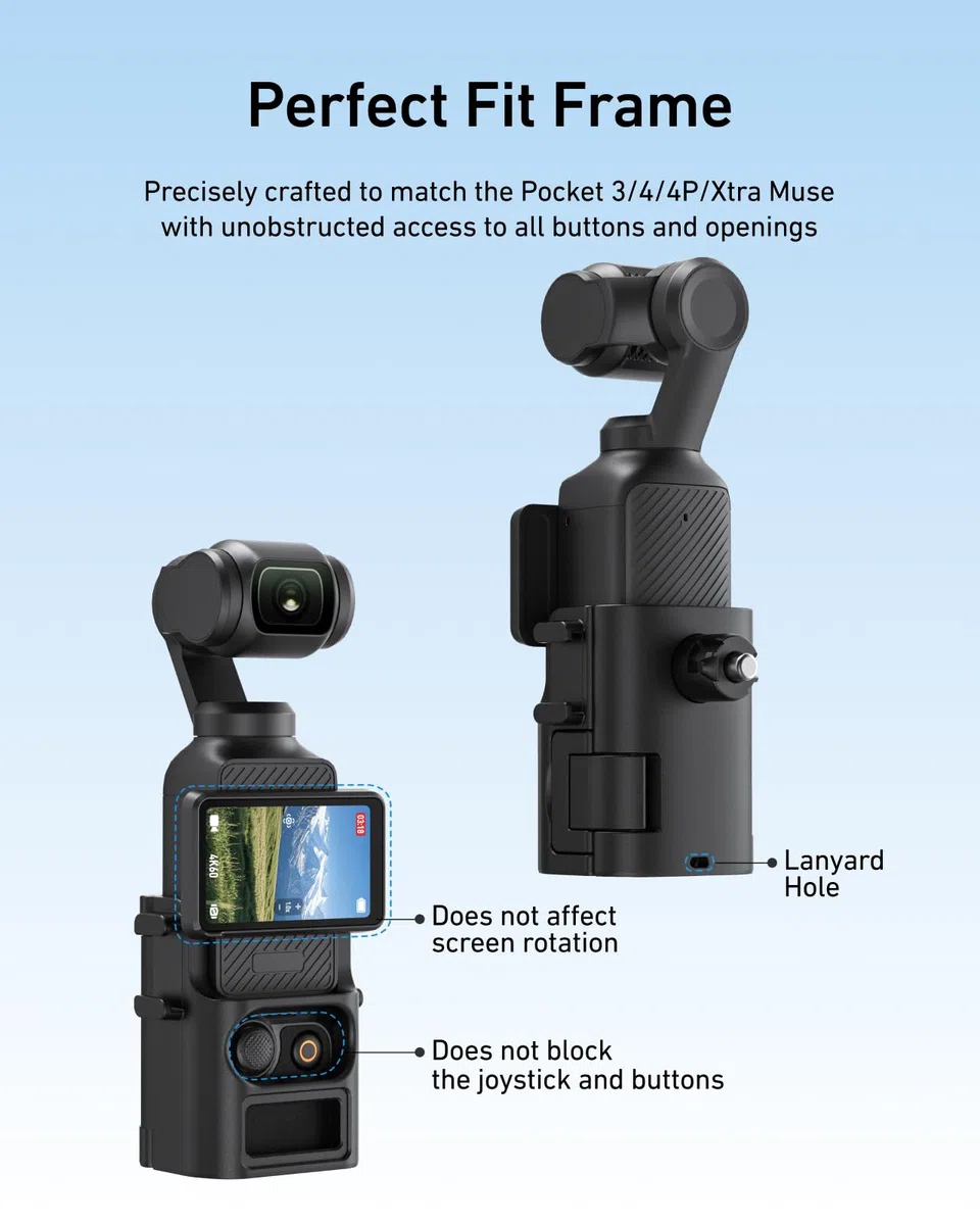 TELESIN Rucksackhalterung für DJI Osmo Pocket 4 3, Schnellverschluss Halterung mit Doppelverriegelung, Anti-Rutsch-Silikon-Pad, Kratzfest, Passt auf die meisten Rucksackgurte, Pocket 4 3 POV-Zubehör