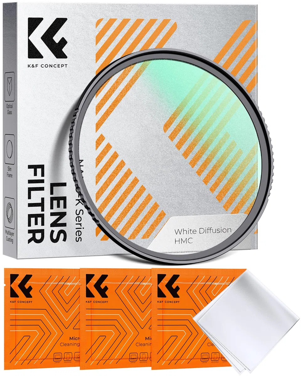 K&F CONCEPT Nebel-Effekt Diffusionsfilter 77mm Mist Filter für Landschafts- und Porträtfotografie (Nano-Klear)