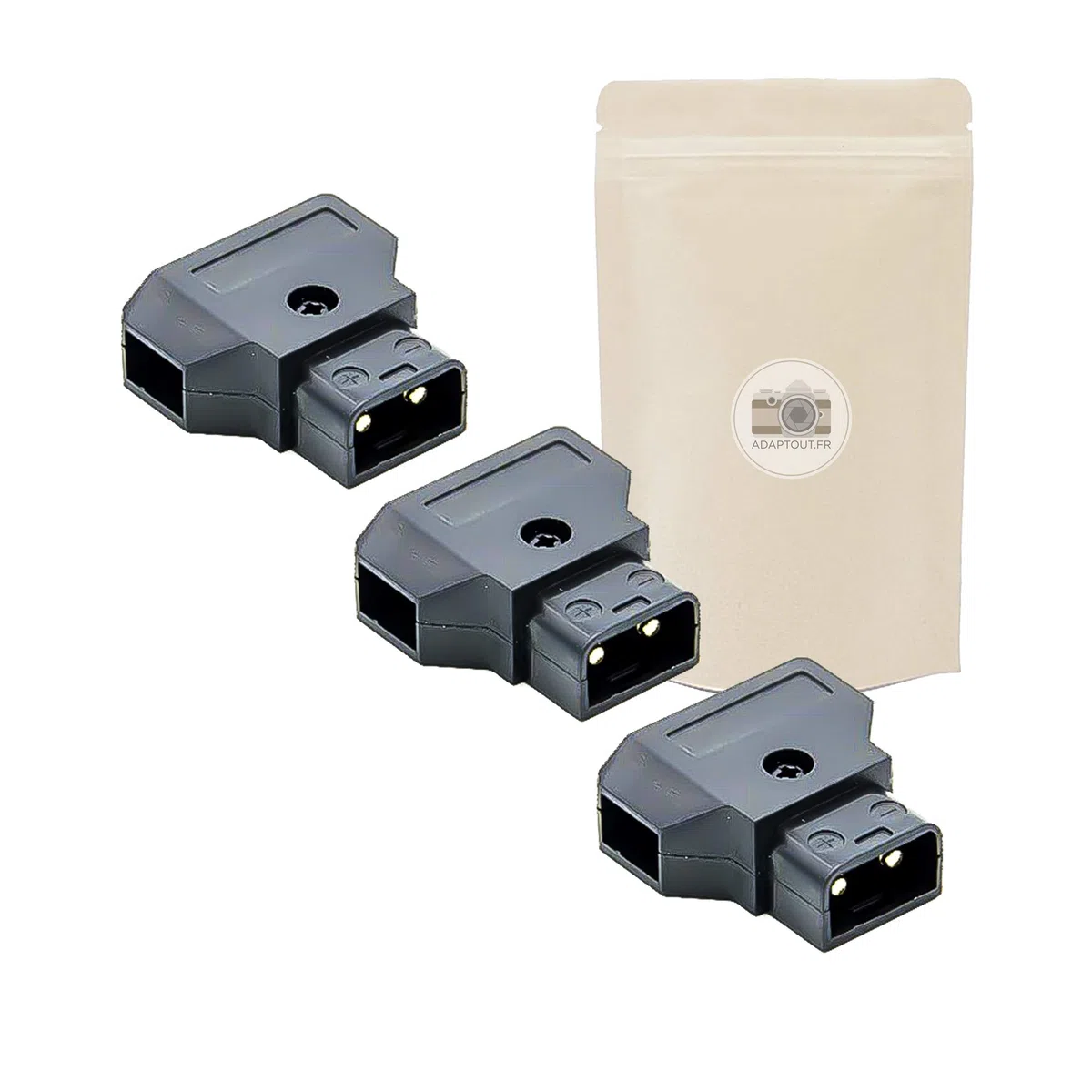X3 DTAP männliche männliche D-Tap-Kanal-Kanal-Tap für Stromversorgung Batterie ARRI rot Blackmagic Adapter - adaptive französische Marke