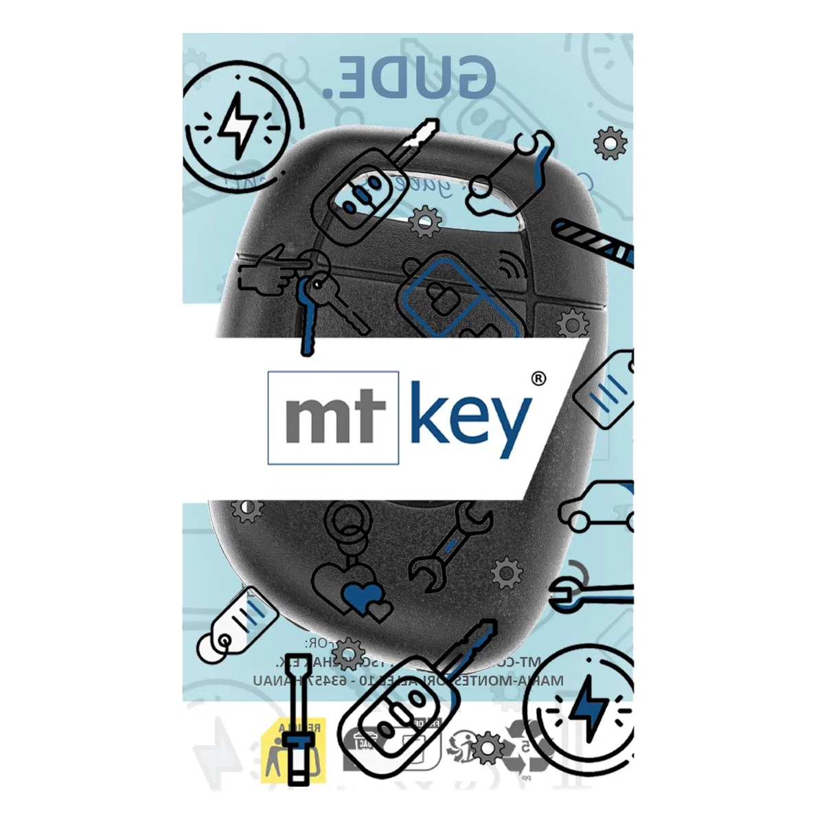 MT-KEY 2 Tasten Funk Schlüssel 434MHZ kompatibel mit Renault Clio II III 01-12 Symbol 01-08 433,05MHz Autoschlüssel Fernbedienung