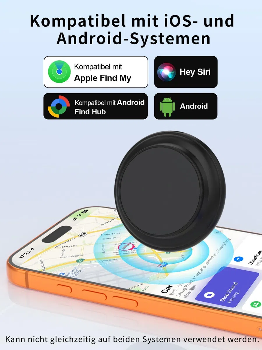GPS Tracker Auto Ohne ABO, Magnetischer GPS-Tracker für Fahrzeuge Kompatibel mit iOS und Android, IP67 Wasserdicht, Globale Abdeckung Verstecktes Auto Ortungsgerät, für Autos,Motorräder,Fahrräder