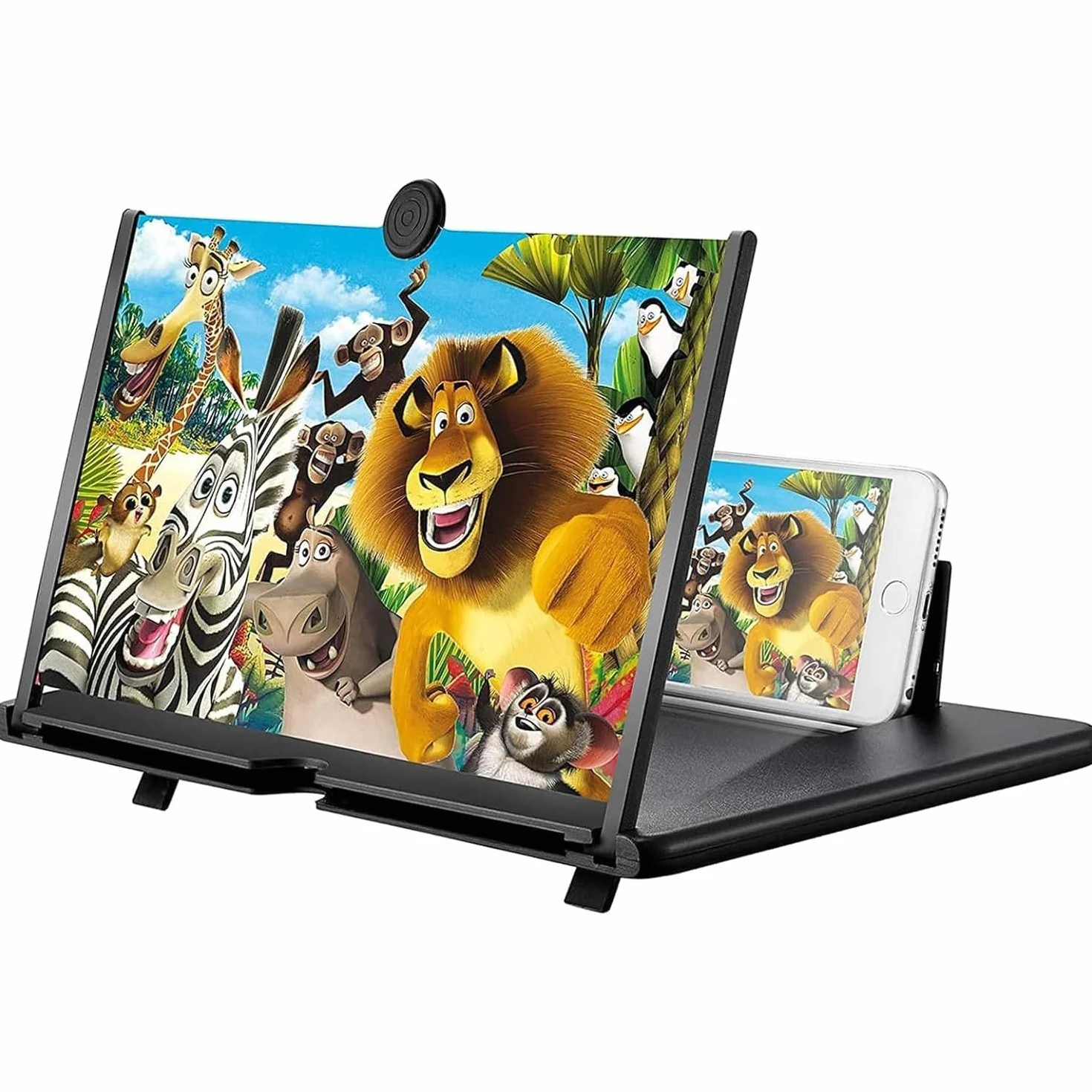 18 Zoll Handy vergrößerungs Bildschirm, Bildschirmlupe für Handy, 3D HD Bildschirm Handy vergrößerung, Anti-Blaulicht, Faltbarer, Handy Lupe für das Ansehen von Filmvideos