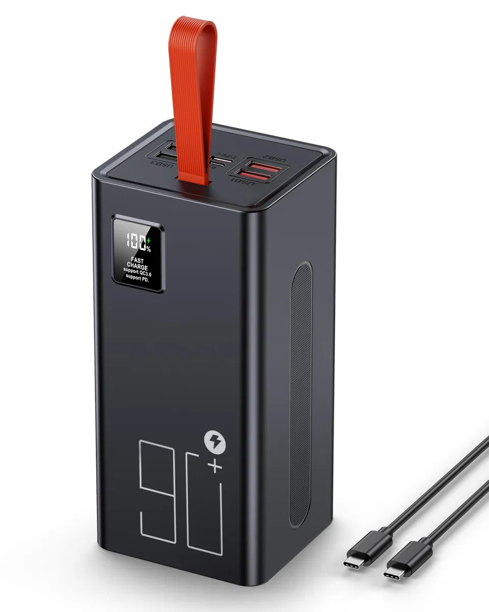 2026 große Powerbank 90000mAh, Power Bank 30W PD USB-C Schnellladefunktion, Externer Akku mit LED-Anzeige, 5 Ausgängen und 2 Eingängen, Externer Handyakku kompatibel mit iPhone,Samsung Tablets Outdoor
