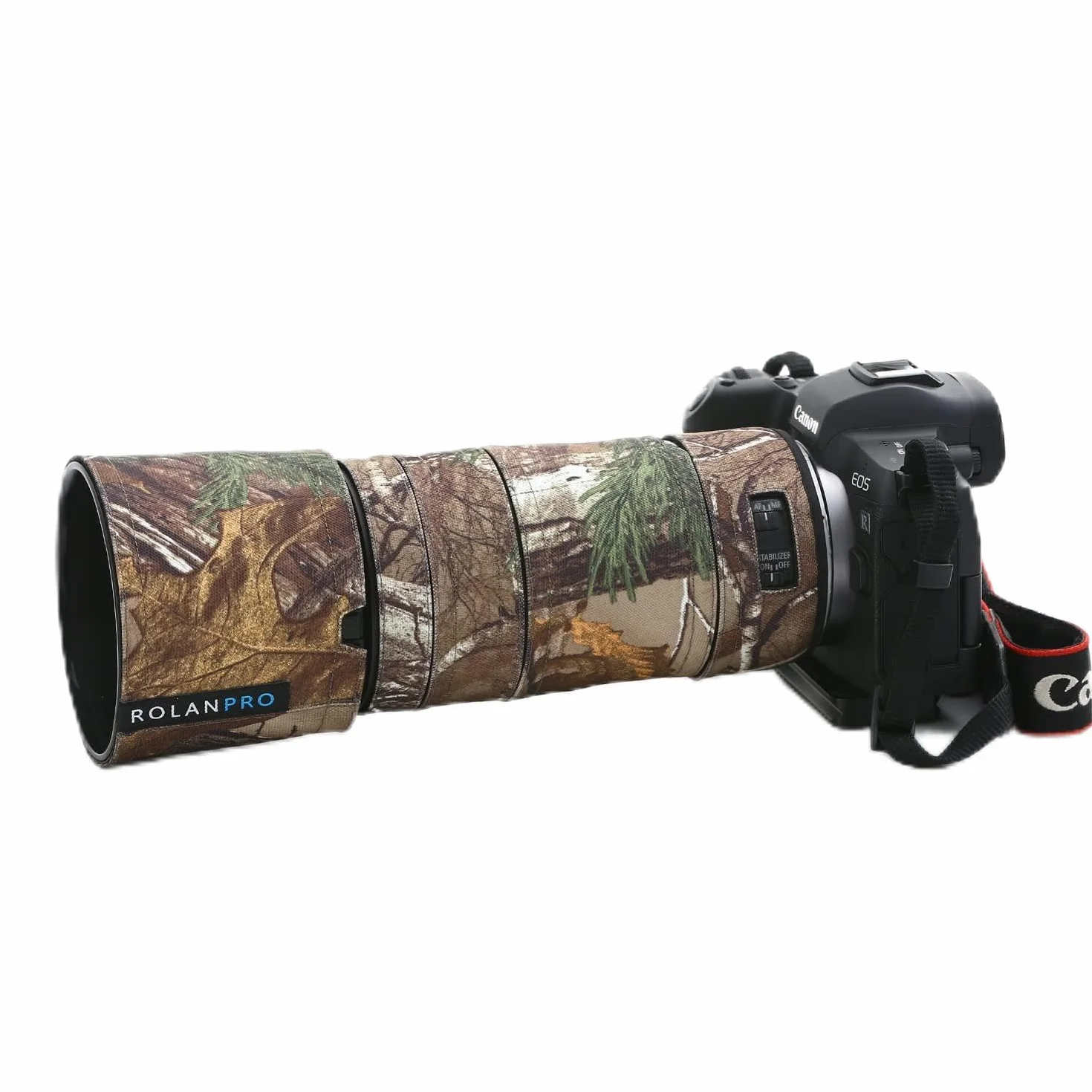 Rolanpro Wasserdichte Objektivabdeckung für Canon RF 100-400 mm F5.6-8 IS USM Coat Lens Protective Sleeve Case Clothing-#3 Jungle Waterproof