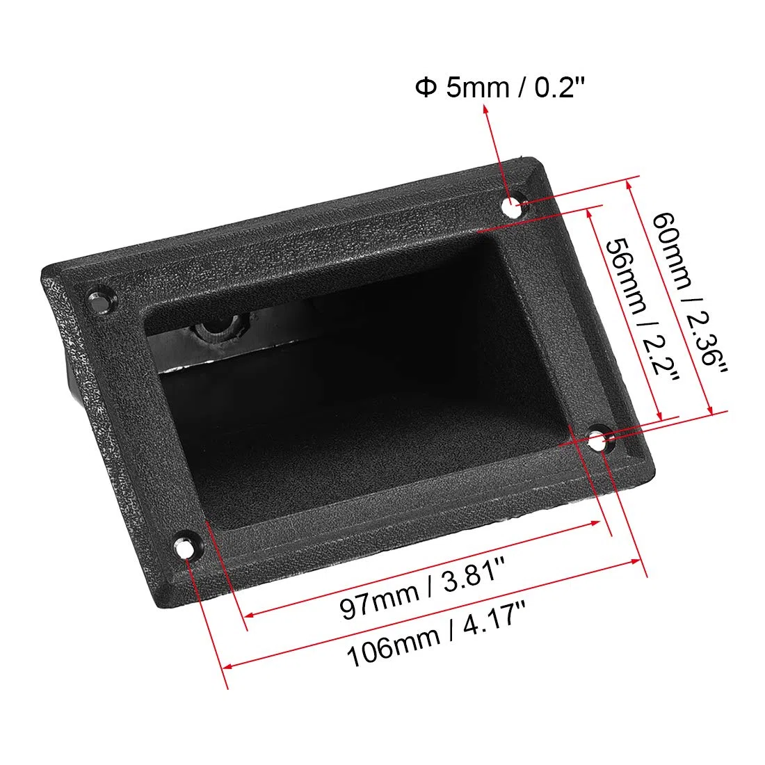 sourcing map 4 Stück Versenk Lautsprecher Griffhalter Bühnenlautsprecher Griff 5.2 Zoll Lange für PA/DJ Audio Schrank Box