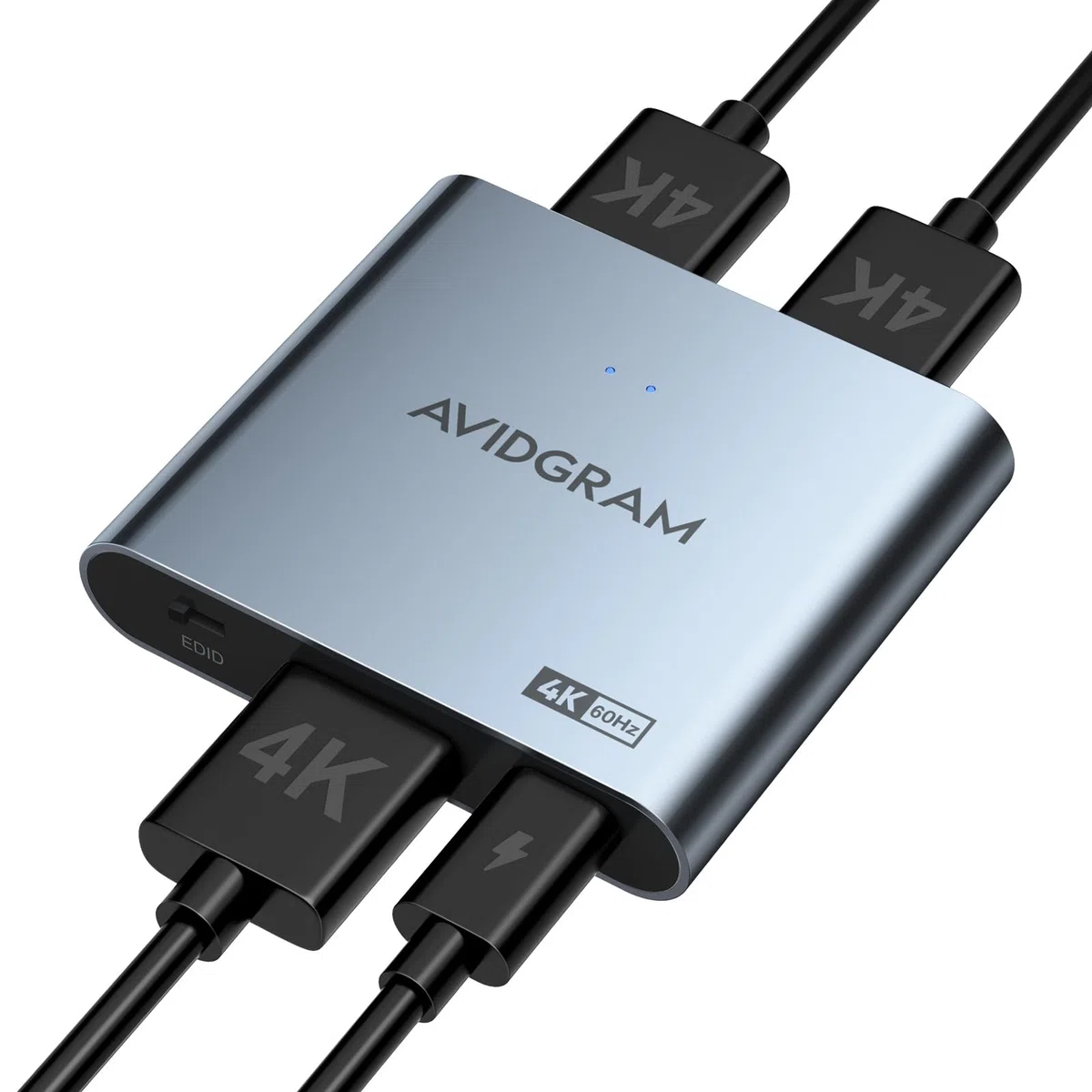 HDMI Splitter 1 In 2 Out 4K 60Hz 4:4:4, AVIDGRAM 2.0 HDMI Verteiler 1 In 2 Out mit Downscaler, Copy, and Auto Mode Unterstützung 1080p 120Hz HDCP 2.2 HDR10 18Gbps 3D