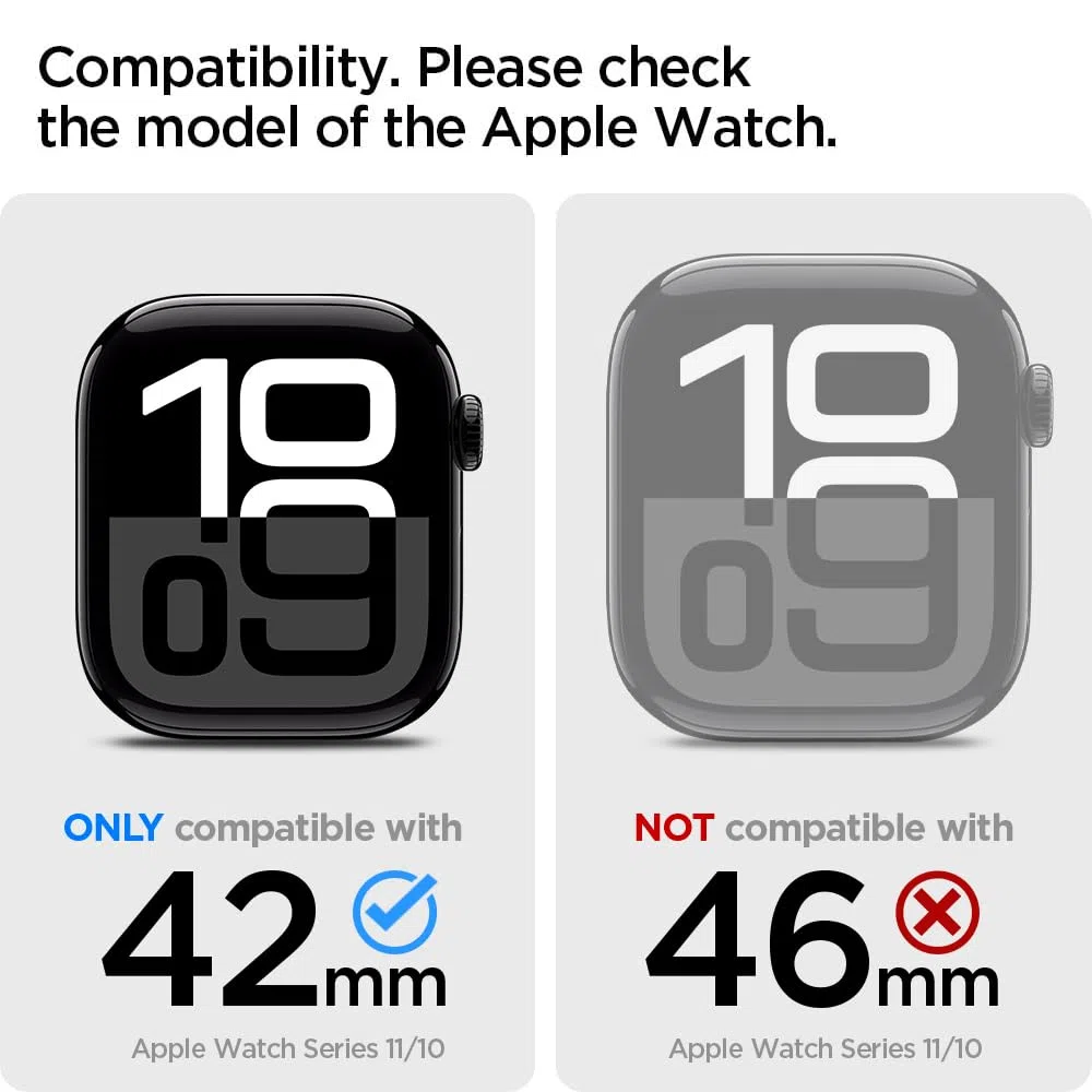 Spigen Rugged Armor Pro Hülle mit Armband Kompatibel mit Apple Watch 11/10 42mm (2025/2024)