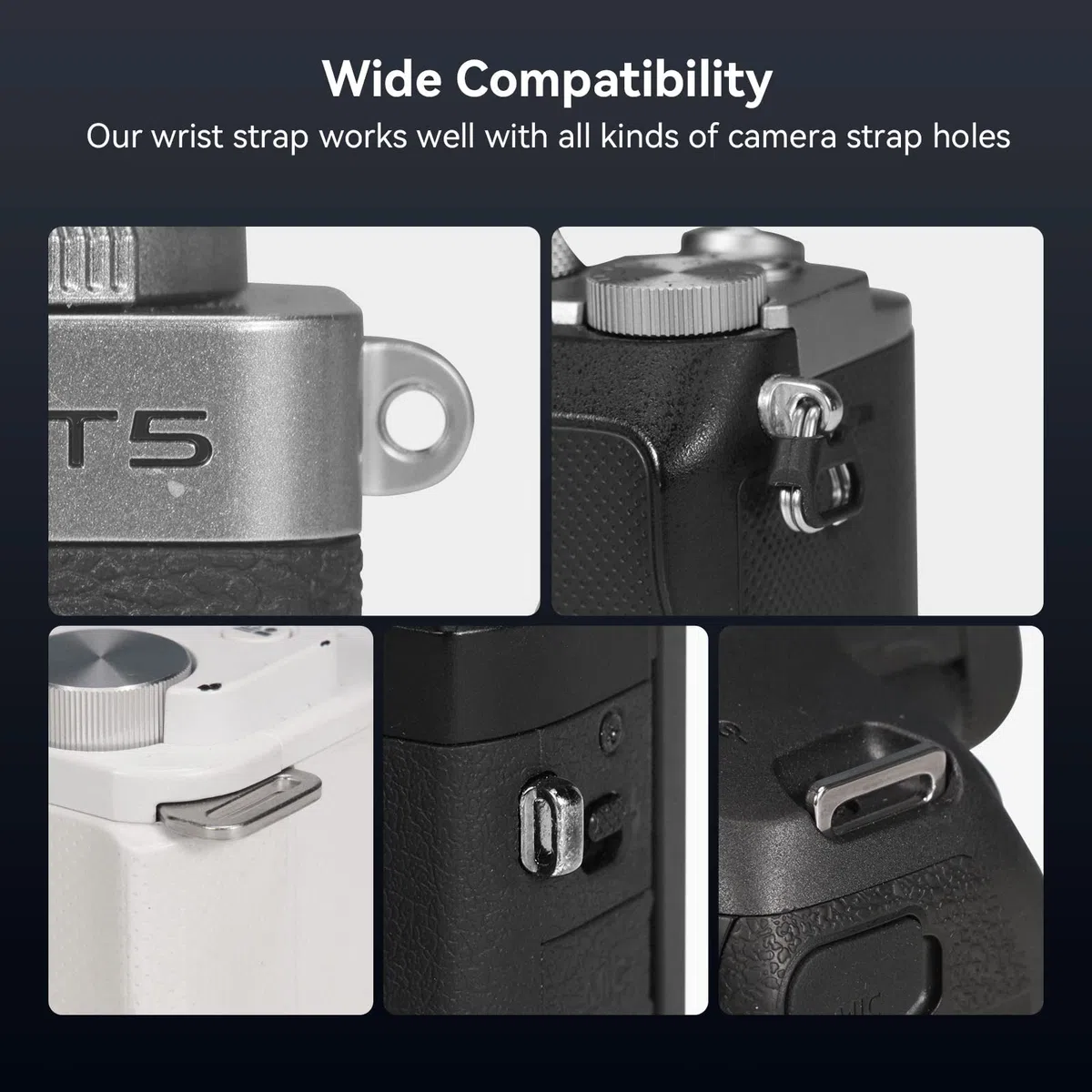 SMALLRIG Camera Wrist Strap, Kamera-Handschlaufe, Vintage Leder Kamera Handschlaufe für DSLR-Spiegelreflexkameras, für Fujifilm X-T5 X-T4 X-T3 X-T30 X-E4 X100V und Andere Kompaktkameras, Braun - 3926
