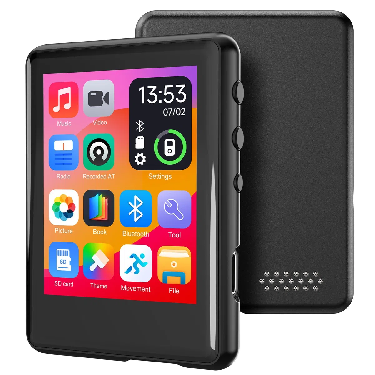 Mp3 Player Bluetooth 5.4 mit 2,4-Zoll-Touchscreen,Portable Music Player Kinder with Speaker,FM Radio,Voice Recording,Earphones, Easy to Use,erweiterbar auf bis zu 512 GB