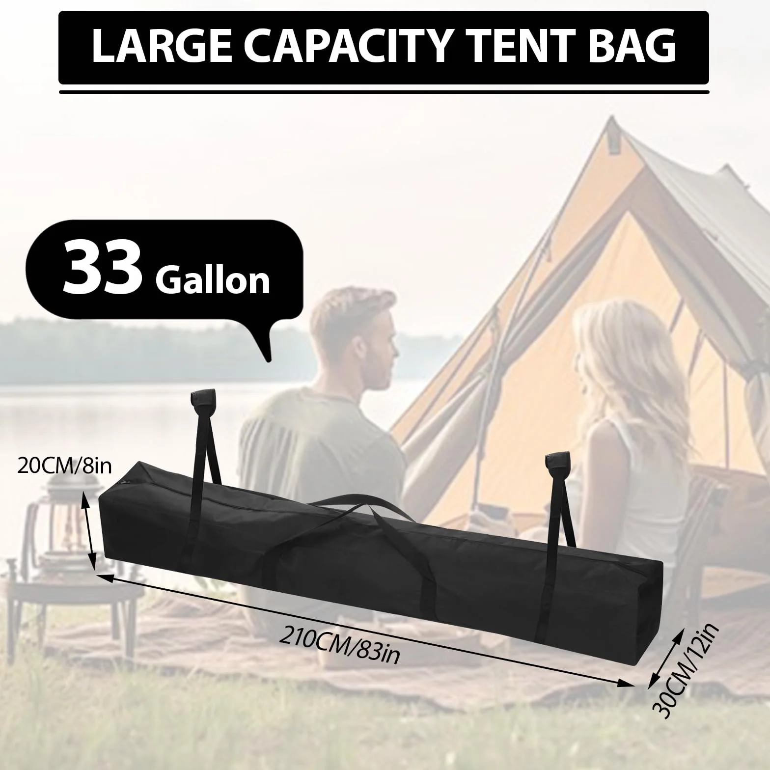210cm Zelttasche,Tragbare Zeltstangentasche,Handtasche Stativ Tasche,Gestängetasche,Stativtasche,Multifunktional Camping Aufbewahrungstasche,für Zeltstangen Lichtständer
