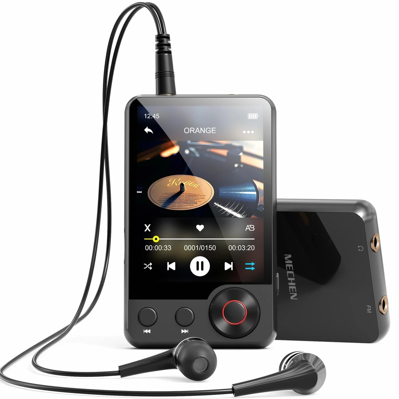 MECHEN 128GB MP3 Player mit Bluetooth 5.3, Dual Audio, 2,4 Zoll Touchscreen, Suchfunktion Verfügbar, Scrollrad, Video, FM Radio, Recorder