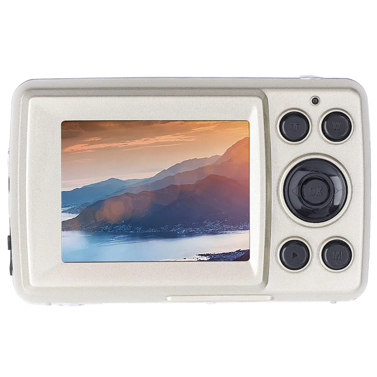 Digitalkamera, 16MP 16X Zoom HD Digital Videokamera Camcorder, 30FPS 720P Kompaktkamera mit 2.4 Zoll LCD Bildschirm, Nachtsicht, Kamerageschenk für Studenten, Jungen, Mädchen, Kinder(Gold)