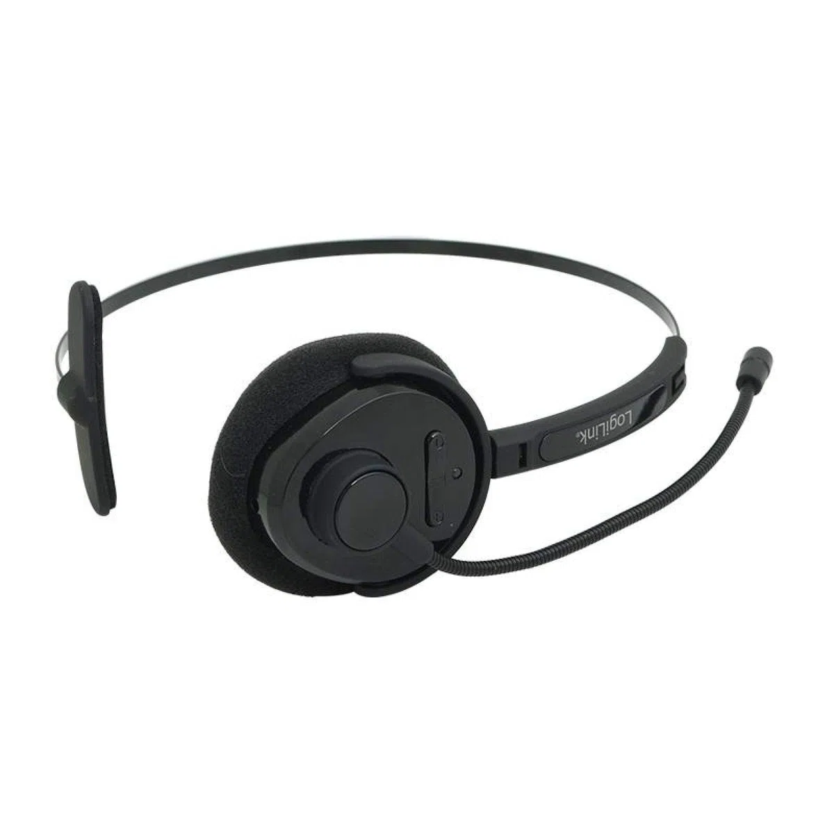 LogiLink Bluetooth Mono Headset mit Mikrofon PC Videokonferenz bis zu 14h Gesprächszeit