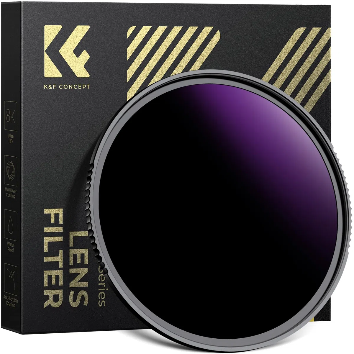 K&F Concept 77mm ND100000 Sonnenfinsternisfilter Fester ND Filter Graufilter für Himmelsereignisfotografie (20 Blendenstufen) Nano-Xcel