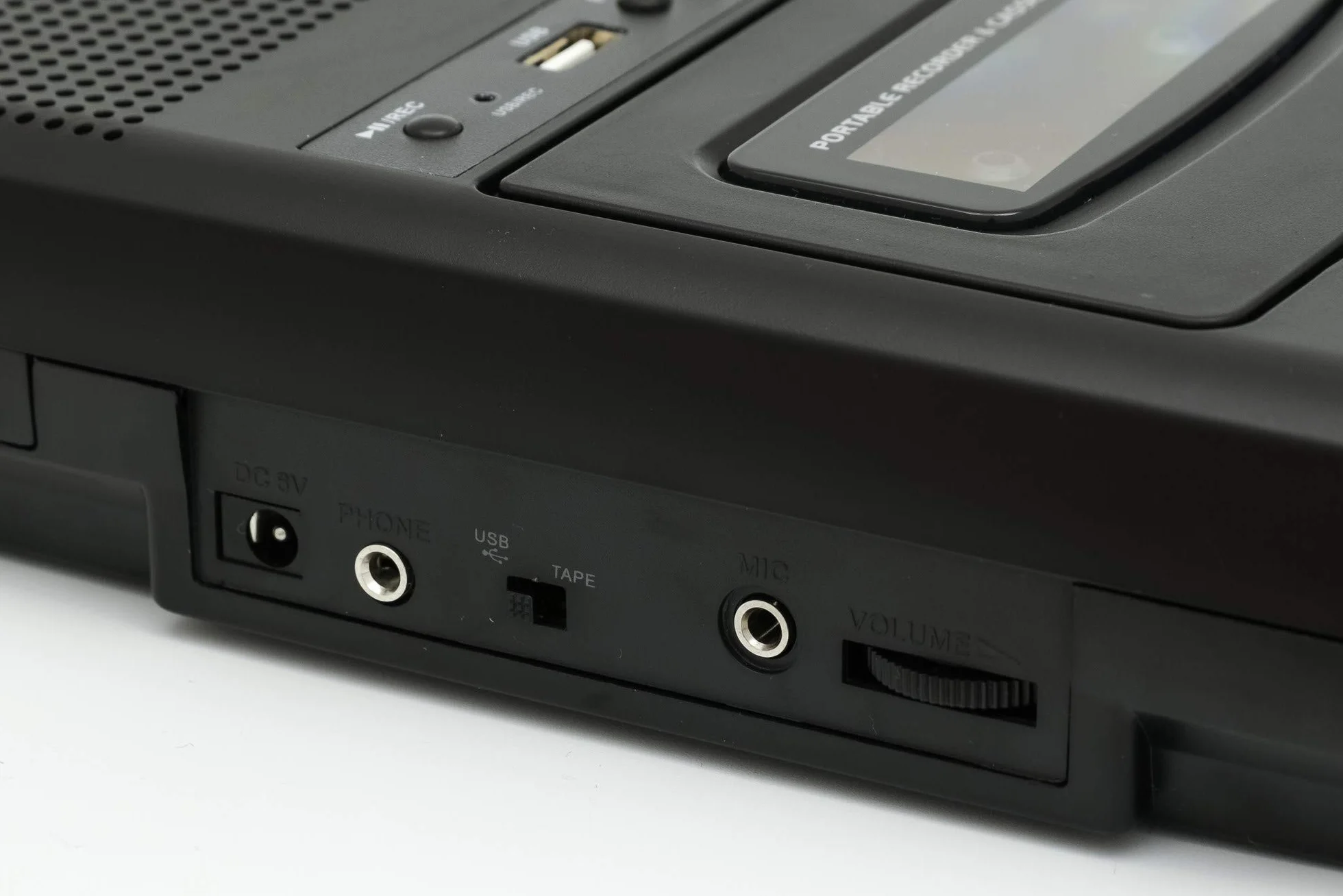 GPO CRS132B Kassettenrekorder mit externem Mikrofon und USB-Aufnahme