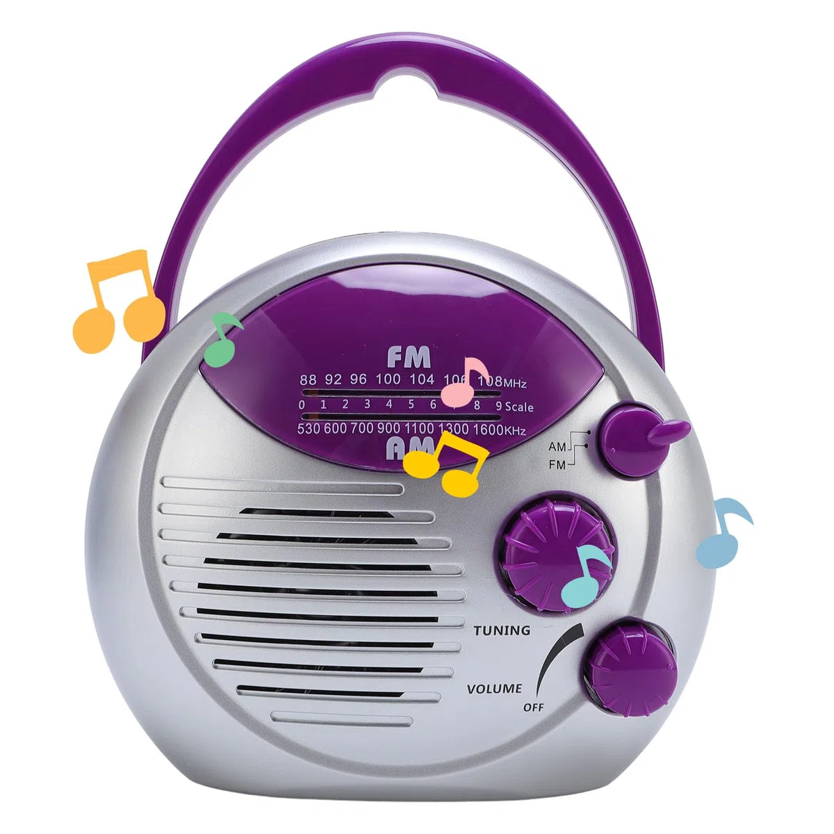 IPX4 Water Proof Duschfunk Tragbares AM/FM, Mehr Als 20 Senderempfang, ABS Badezimmer Radio mit Haken für Küche/Camping