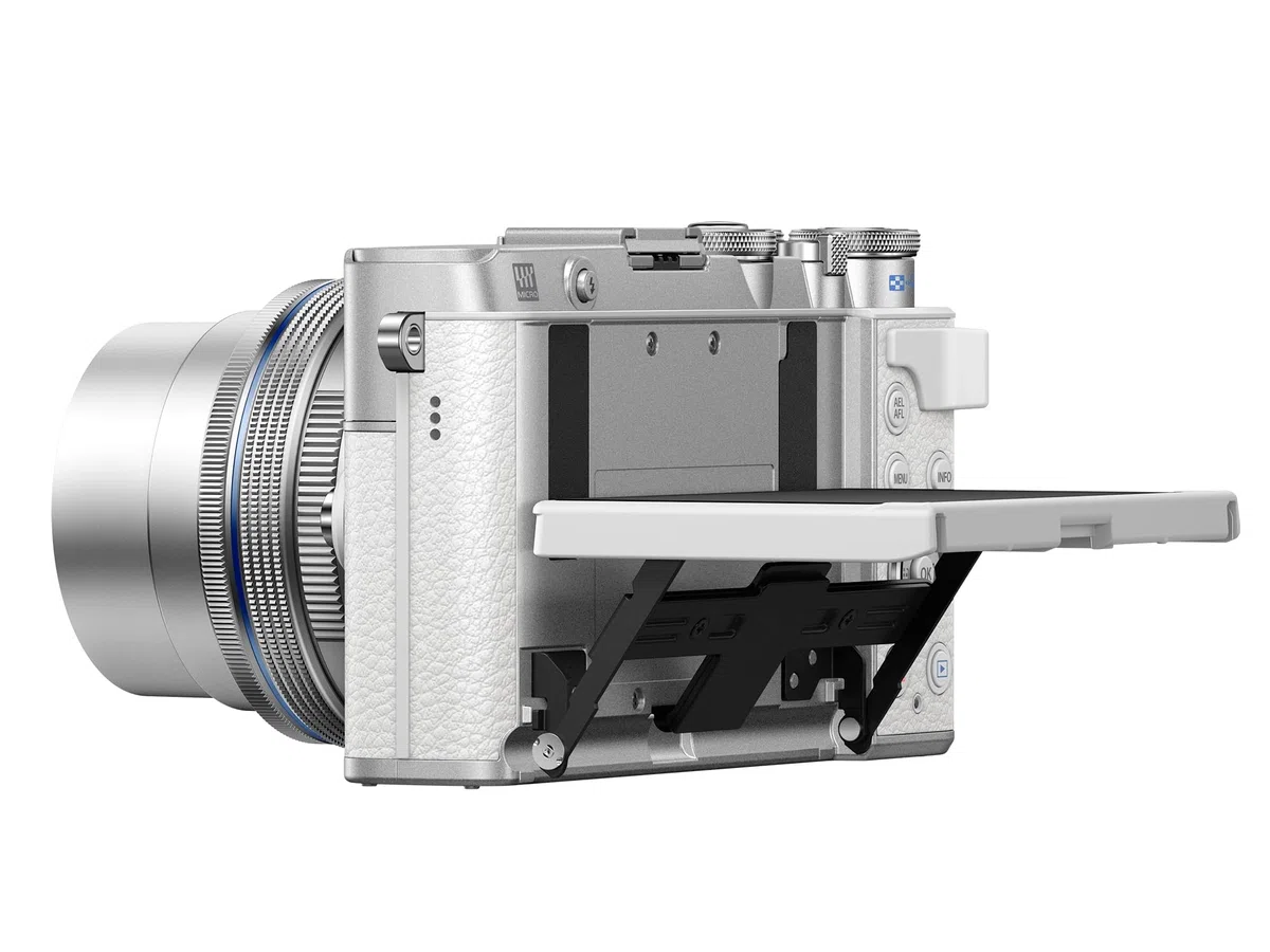 Olympus Pen E-P7 Kamera-Kit, 20-MP-Sensor, neigbarer HD LCD-Bildschirm, 4K-Video, Wi-Fi, Farb- und Monochromprofilsteuerung, weiß, inkl. M.Zuiko Digital ED 14-42mm EZ Silber
