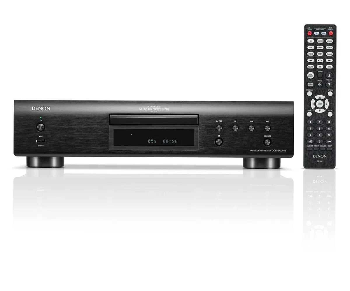 Denon DCD-900NE HiFi CD Player, CD Spieler, Hi-Res, Unterstützung von CD, CD-R/RW, MP3, WMA und USB, Schwarz
