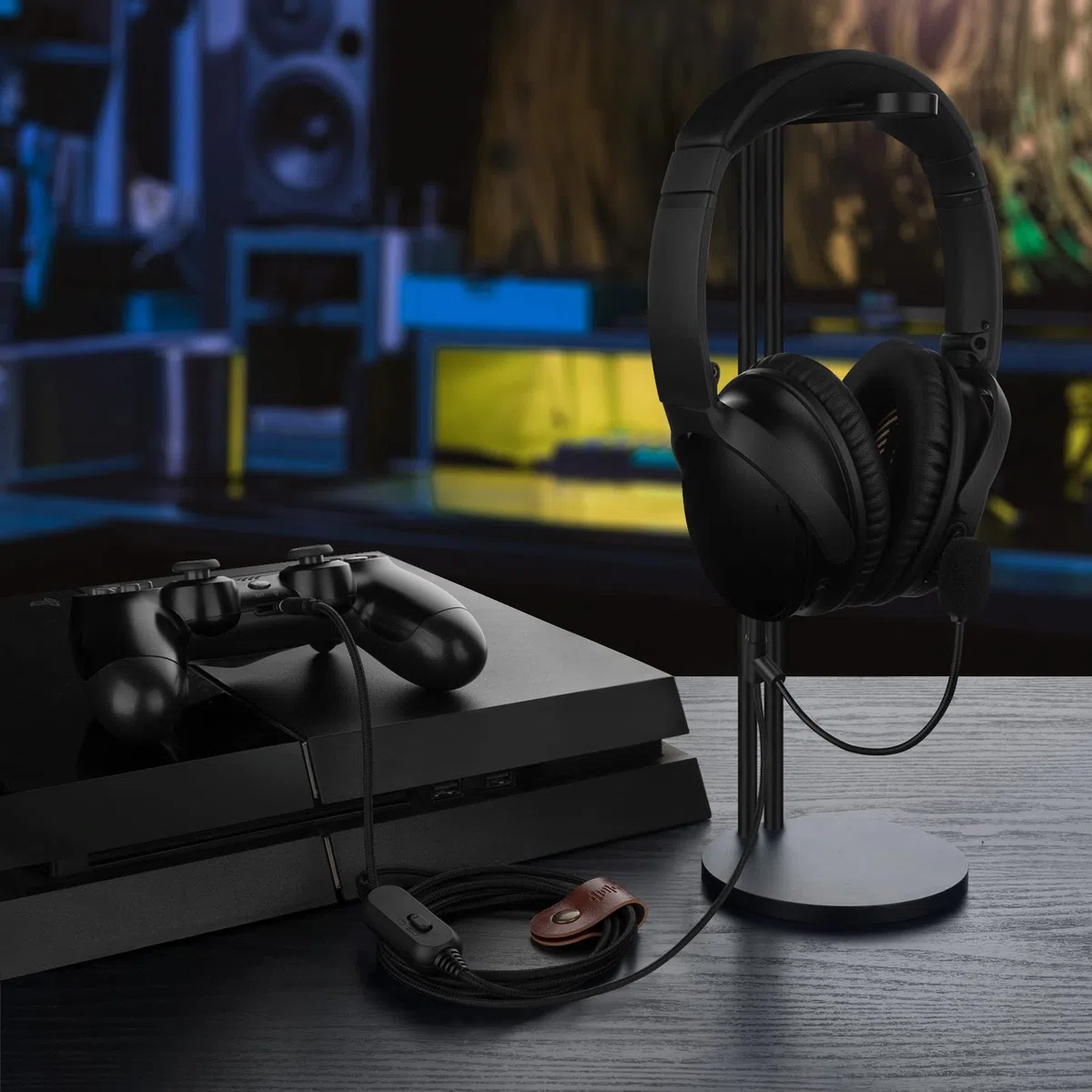 GEEKRIA Boom-Mikrofon-Kopfhörerkabel, kompatibel mit Bose QC Ultra II/SE/45, 700, 2,5-mm-Klinke, Nylon-Geflechts-Ersatzkabel mit Boom-Mikrofon für Gaming & Meetings (5,6 ft)