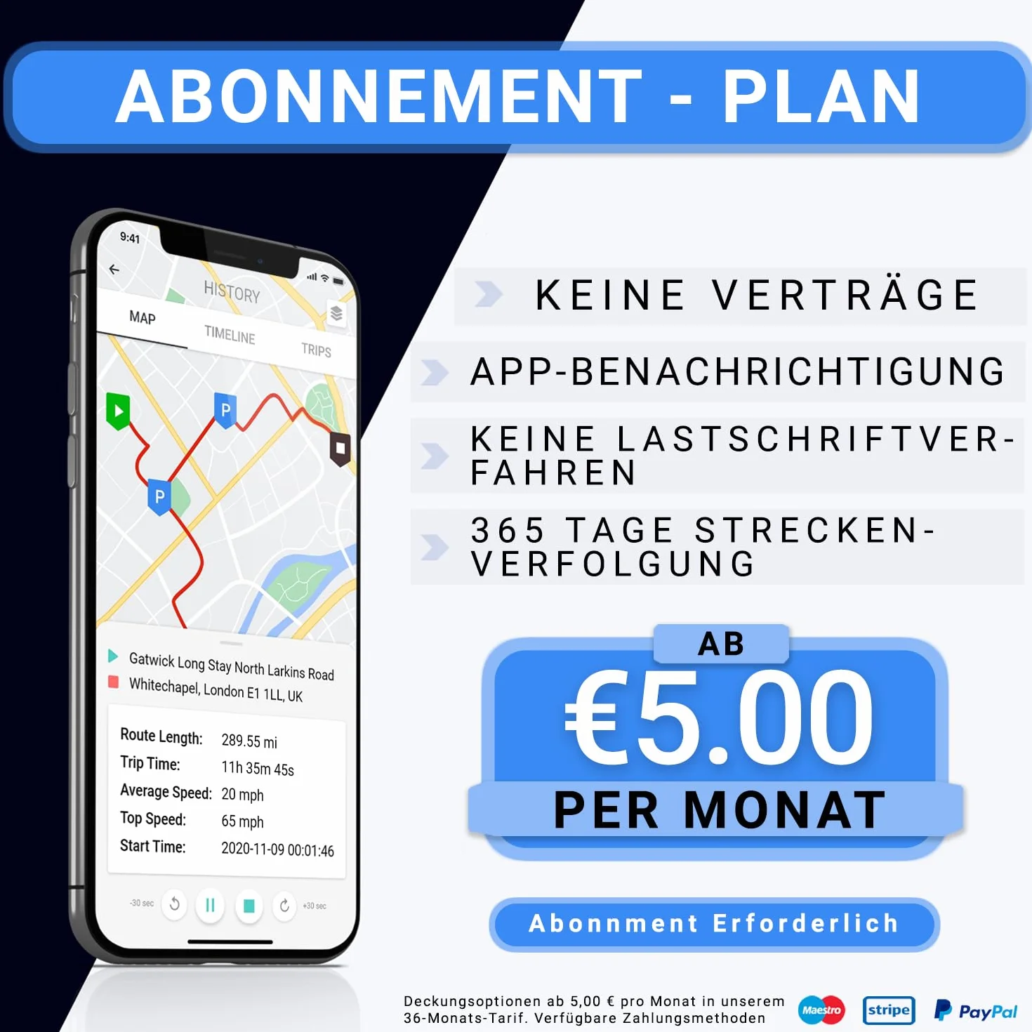 GPSLive DB2-4G GPS Tracker Auto, Motorrad, Wohnmobil, KFZ | Made in EU | Einfache Installation | Livetracking mit App | Keine SIM benötigt | GPS Tracker GPS Sender | Peilsender
