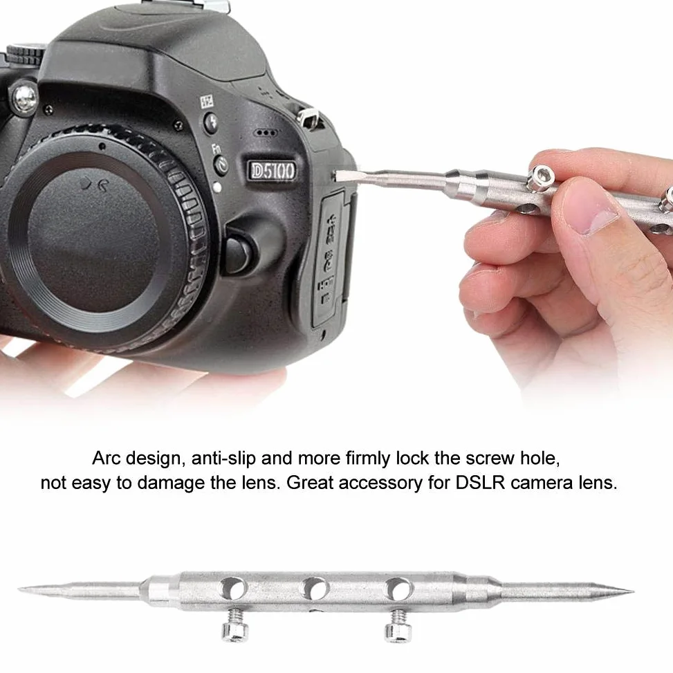 DEWIN Objektivschlüssel, Edelstahl Lens Spanner Camera Professionelle Werkzeuge zur Reparatur von Schraubenschlüsseln für DSLR Kameraobjektive
