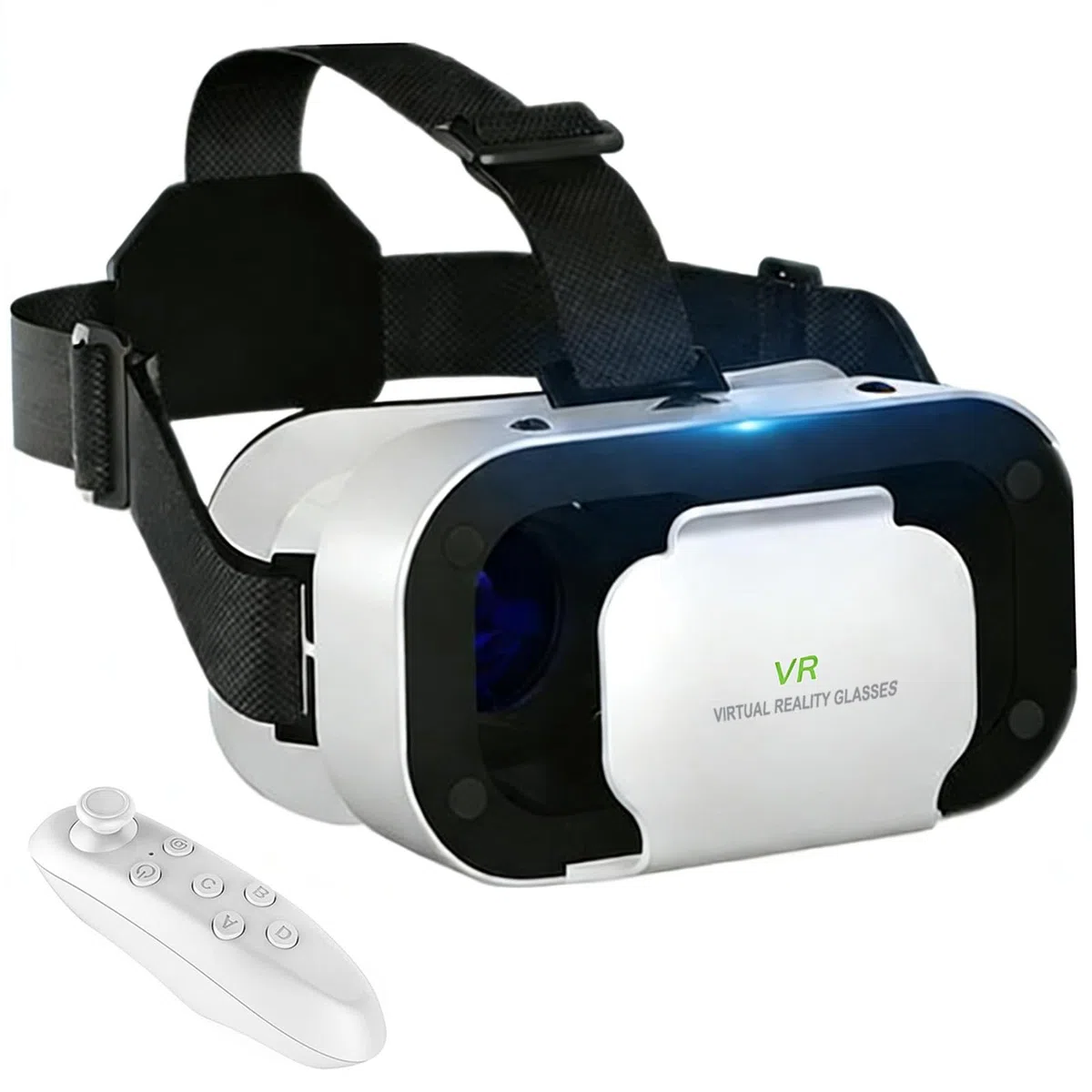 VR Brille Handy, Virtual Reality 3D Headset mit Fernbedienung, Augenschutz 3D Handy Brille HD Linsen VR Headset, Kompatibel IOS Android für Phone 4,7-6,5 Zoll(Schwarz)