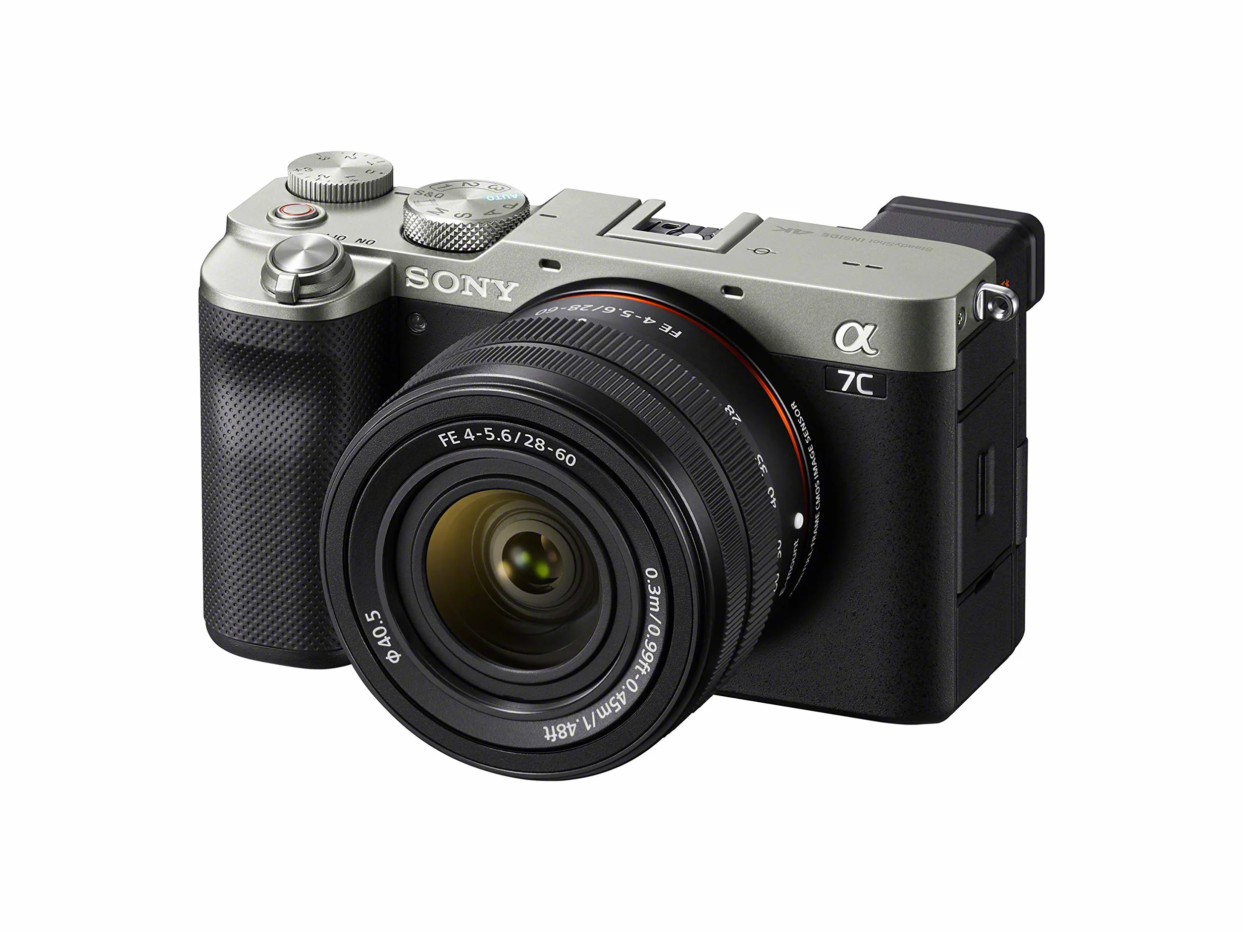 Sony Alpha 7C Spiegellose E-Mount Vollformat-Digitalkamera ILCE-7C (24,2 MP, 7,5cm (3 Zoll) Touch-Display, Echtzeit-AF) Body - silber/schwarz
