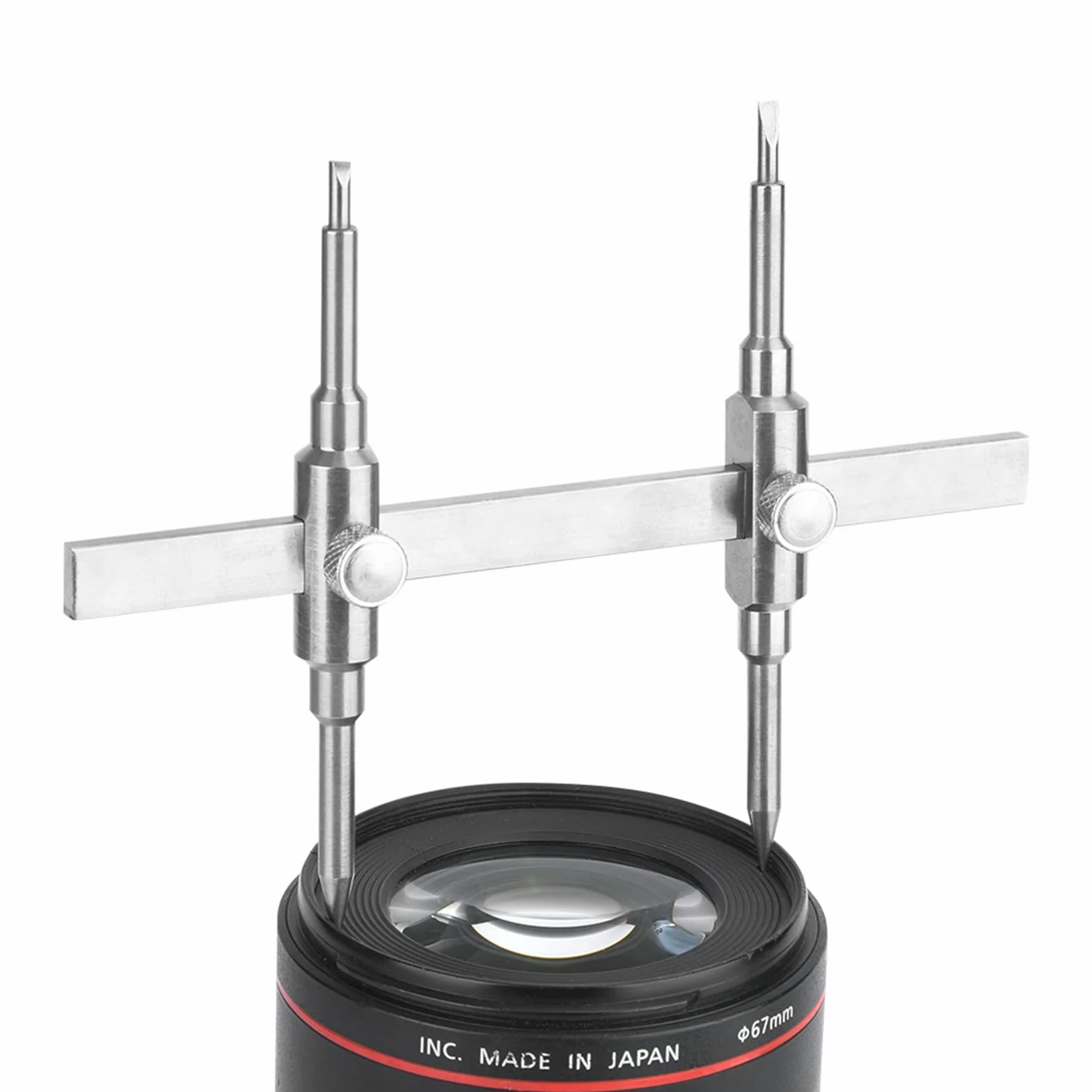 Linsen-Demontageschlüssel, Linsenschlüssel mit Doppelspitzen-Design, Hochwertiger Edelstahl, Geeignet für die Reparatur von Film-, Teleskop- und Mikroskoplinsen